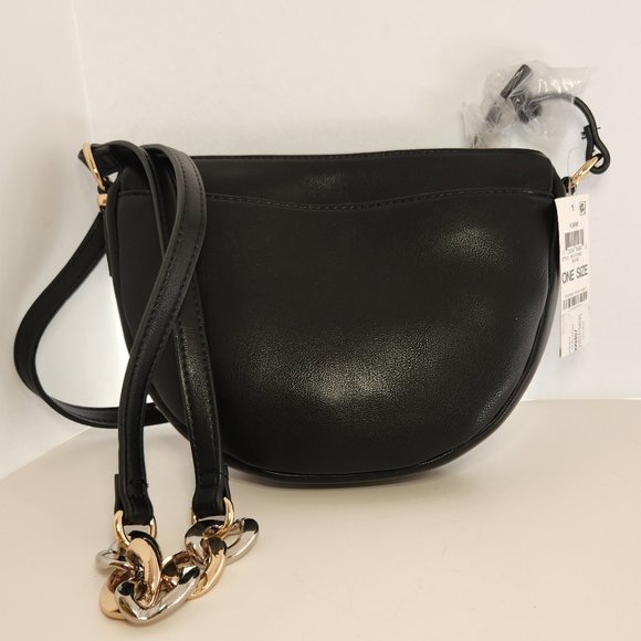 INC International Concepts Kimmi Crossbody Black with Stylish Chain Strap NWT - Picture 3 of 12